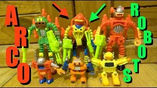 Arco ROBOT ZONE Bendy Rubber Figures from the 1980s!