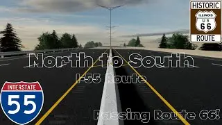 Roblox Illinois Driving North to South I-55 Route (Passing Route 66!)