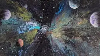 Step By Step Galaxy Painting: How To Paint Space – Art Demo – Galaxy Art | “Five Planets”