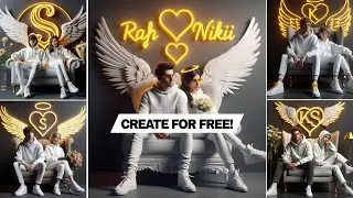 How to Create 3D Ai Wings Couple Name Image | Trending Couple Wings Name Photo Editing | Bing Ai