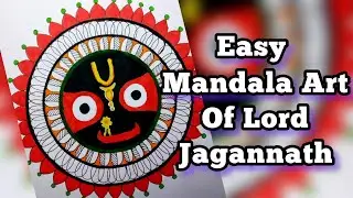 Easy Mandala of Lord Jagannath for Beginners/How to Draw a Mandala of Lord Jagannath/#art #viral #yt