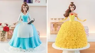 Disney PRINCESS 🌹 BELLE Doll Cakes - Beauty and the Beast