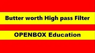 Butterworth High Pass Filter - Digital Image Processing