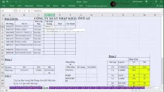 Hàm HLOOKUP, VLOOKUP, INDEX, MATCH, IF, tính phần trăm, COUNTIF, SUMIF