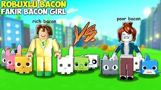 🐶 ROBUXLU BACON VE NOOB BACON OLARAK BAŞLADIK ÇOK ZOR GEÇTİ 🐶 Pet Simulator X / Roblox Türkçe