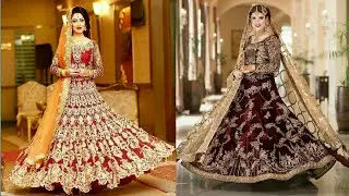 Beautiful red bridal lehenga designs/royal red B bridal lehenga designs for Wedding.