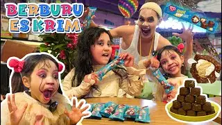 LEIKA AND DINAR HUNTING VIRAL ICE CREAM CHALLENGE! 😊 FUNNY KIDS CHALLENGE