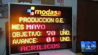 Tablero Electronico para Producción - Indicadores Industriales - Microdev
