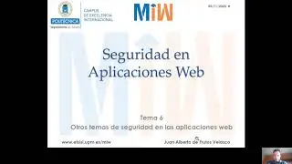Tema 6 OTROS TEMAS DE SEGURIDAD EN APLICACIONES WEB Apartado 2