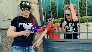 Den and friends learn the rules of children's behavior with a police officer