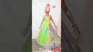 Daughter Transforms Dad into Princess Doll #shorts