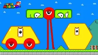 Rectangles and shapes 🟩🟡🔺| Shapes Space Division in Super Mario Bros. Mix Maze Level Up!