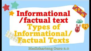 INFORMATIONAL/ FACTUAL TEXTS | TYPES OF INFORMATIONAL/FACTUAL TEXTS  ENGLISH 6 Q2 WEEK1and2 TAGLISH
