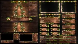Christmas Lights II | Animated Stream Graphics Overlay Package | Holidays