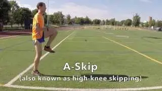 A Skip Running Form Drill Demonstration