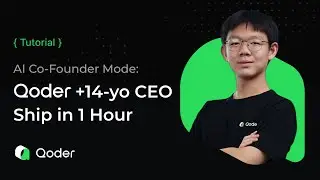 AI Co‑Founder Mode : Qoder + 14-Year-Old CEO Ship in 1 Hour