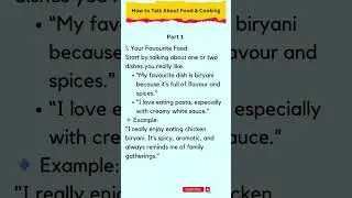How to Talk About Food & Cooking, Part 1