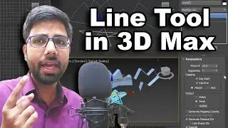 3D Max Tutorial in Hindi #22 | Line tool in 3d Max | Multimedia Guruji