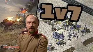 Yuri's Revenge -1 YURI vs 7 KOREAS - 1v7 BRUTAL AI