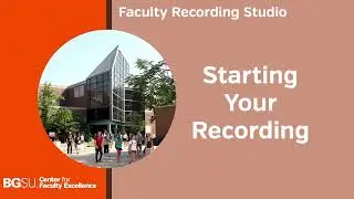 Black Screen & Screen Sharing for the BGSU Instructor Recording Studio