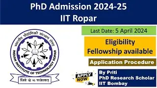 IIT Ropar PhD Admission 2024 | PhD Admission 2024