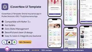 iCoverNow UI Template: Online Insurance app in Flutter(Android, iOS) | TrustyInsurance App