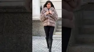 Полушубок из меха куницы www.furmonde.ru