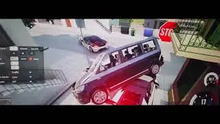 Driving a Volkswagen multivan went wrong in the middle part......