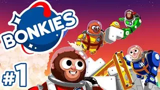 Bonkies - #1 - ROCKET MONKEY ROBOTS! (4-Player Gameplay)
