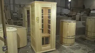 Видеообзор кедровой одноместной инфракрасной сауны с карбоновыми нагревателями