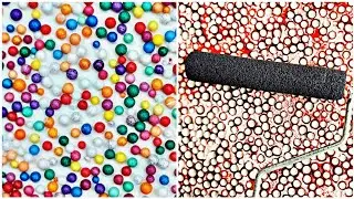wall texture design using foam balls