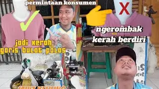 sesuai permintaan konsumen ngerombak kerah berdiri jadi kerah garis bulat polos #jahitkeliling