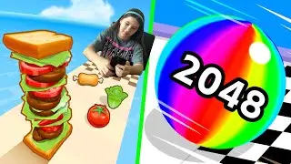 Ballrun 2048, Save the Doge, Eating Simulator, Sandwich Runner All Levels Gameplay Android,ios