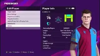 Alexander Sorloth New face e football pes 2020 Trabzonspor