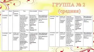график занятий 1