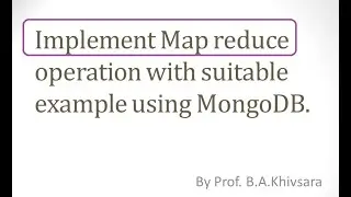 MongoDB-MapReduce