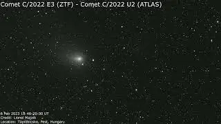 Comet C/2022 E3 (ZTF) meets Comet C/2022 U2 (ATLAS) animation - Feb 06, 2023