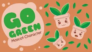 Praktek Pen, Shape Tool & Pathfinder di Adobe Illustrator | Go Green Mascot Character