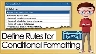 Create New Rules in Conditional Formatting in Excel | Part-2 | Hindi & Urdu