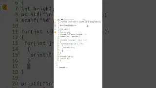 #44 Learn C Programming : how to print inverted right angle triangle | CppBuzz.com | #shorts
