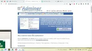 Создаем базу данных для сообщений, sqlite, установка и настройка adminer