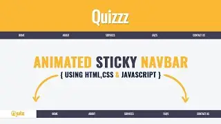 Animated sticky navigation bar on scroll | Fixed Navbar on Scroll