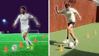 5 cone drills you NEED to LEARN to dribble like CRISTIANO RONALDO