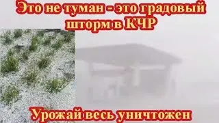 ГРАДОВЫЙ УРАГАН В КАРАЧАЕВО-ЧЕРКЕСИИ УНИЧТОЖАЕТ УРОЖАЙ