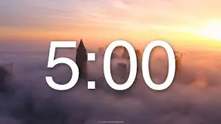 5-Minute Countdown Timer for Meetings & Workshops | 4K Office Background & Energizing Music