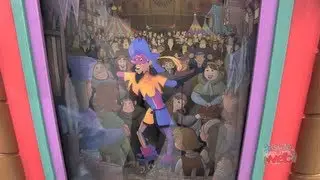 Clopin's Music Box plays Topsy Turvy in Fantasy Faire at Disneyland