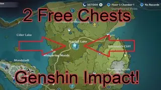 Genshin Impact: 2 Free Chests Found at Starfell Lake! [Mondstadt Hidden Loot]