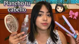 ASMR cepillo y plancho tu cabello 👩🏻