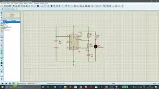 555 TIMER CIRCUIT USING PROTEUS SOFTWARE.