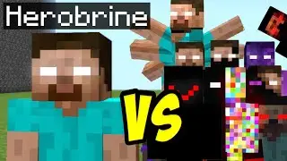 Herobrine vs Error422 all creepypasta mobs in minecraft part 10